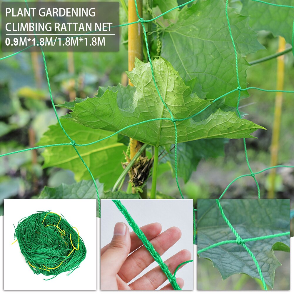 1pc Hi Nylon Garden Netting Loofah Morning Glory Flowers Vine Plants Climbing Net Cucumber Vine Grow Holder Brackets