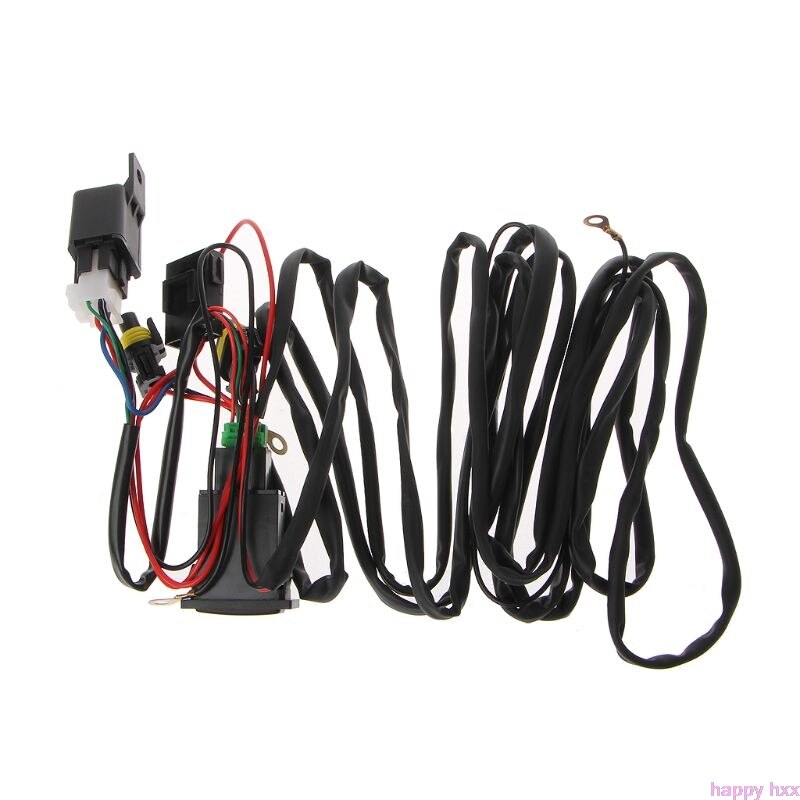 Universal 12V 40A Relay Wiring Harness With On/Off Switch Kit For Car LED Fog Light