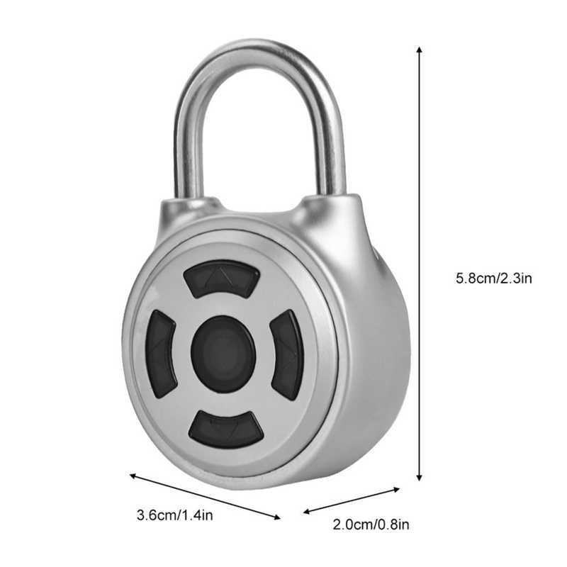 Universal mini trådløs lås elektronisk hengelås metall bluetooth hengelåser nøkkelfri skap app kontroll passord candado: Default Title