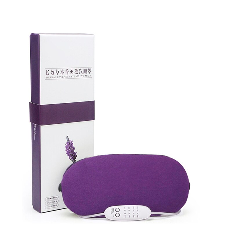 Temperatuurregeling Warmte Stoom Katoen Oogmasker Elimineren Oog Vermoeidheid Ontspanning Oog Slaapmasker: purple