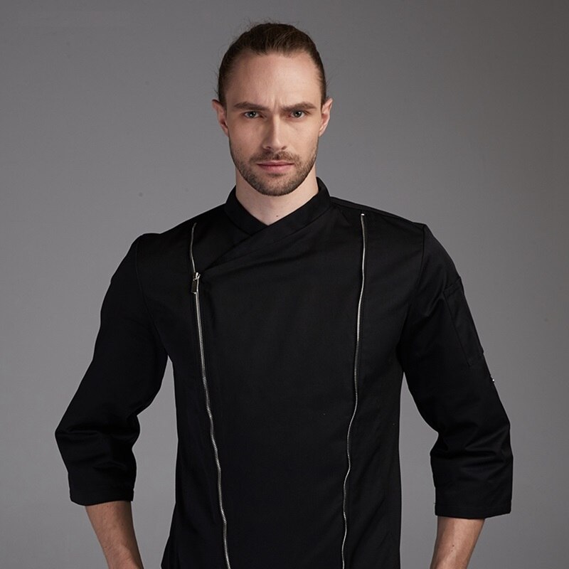 Hotsale sommer kortermet kul pustende kokkeskjorte herre unisex restaurantuniform hvit hotelluniform hotelluniform