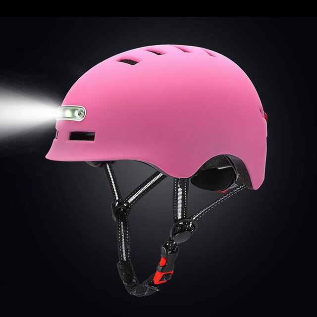 Capacete de bicicleta inteligente com 3 tipos de luzes de advertência, capacete brilhante inteligente e seguro, confortável e leve