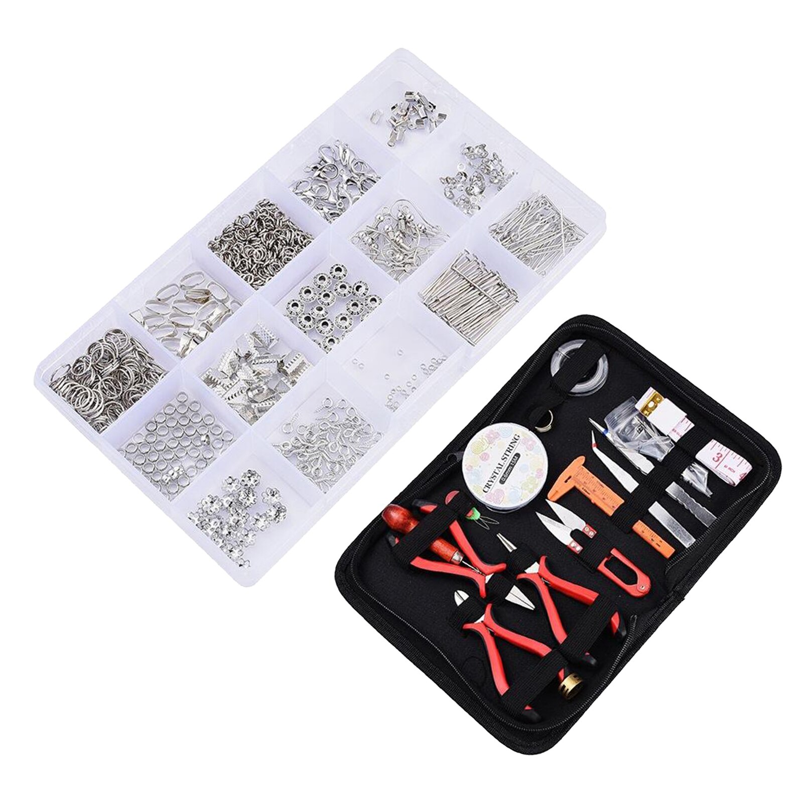 Bracelet Making Tools Kit Jewelry Findings Box Beads Supplies Kit Jewelry