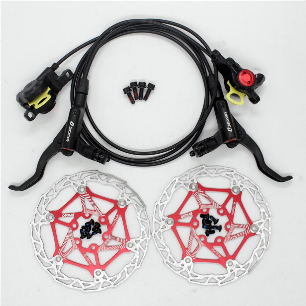 Zoom hb -875 cykelbroms mtb hydraulisk skivbroms med  hs1 rotor bättre än  m395 mt200 vänster fram höger bak: Hb875 däck svart