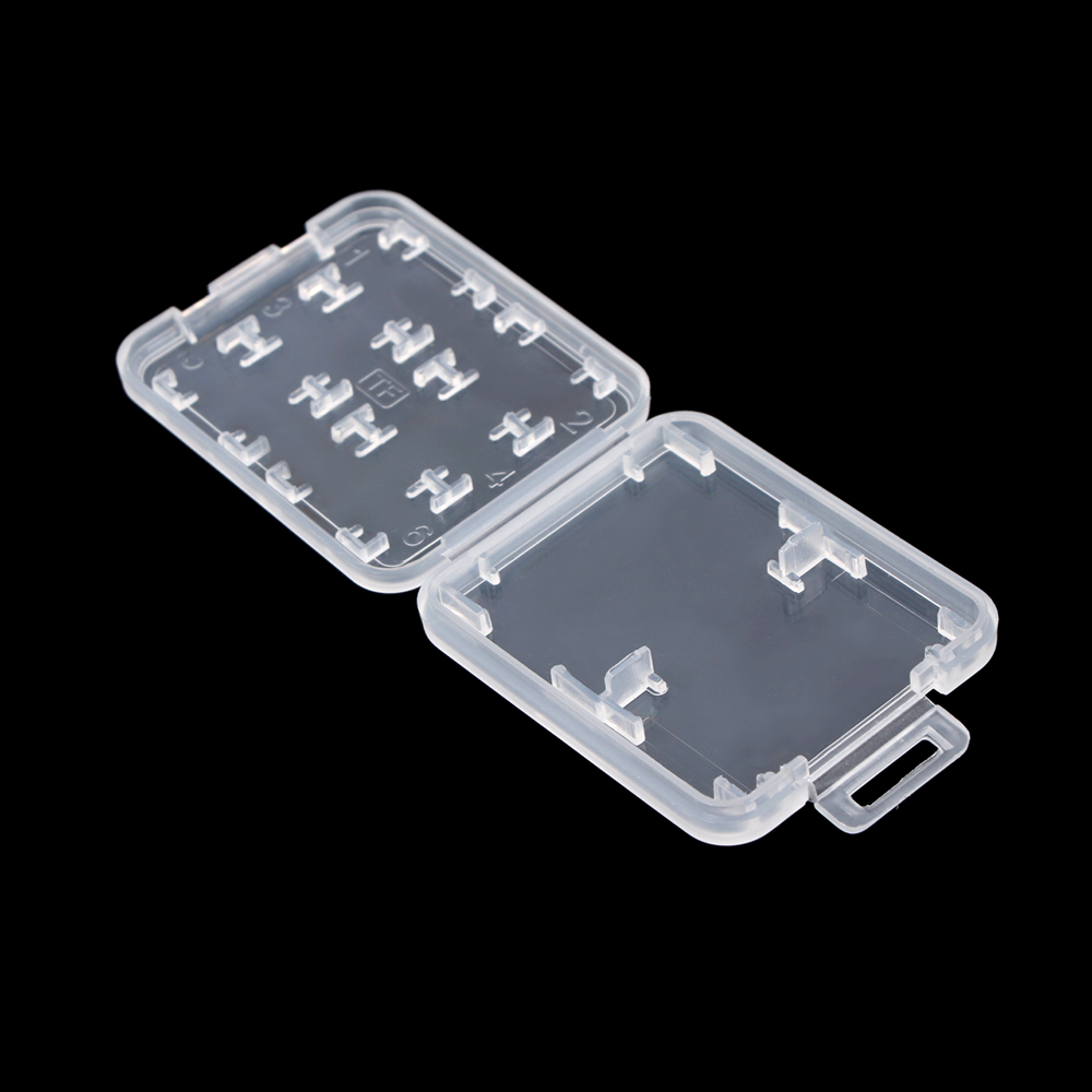 2 stk/sæt 8 slots micro sd tf sdhc mspd hukommelseskortbeskytter boks opbevaringstaske holder plastboks opbevaringskortholder boks