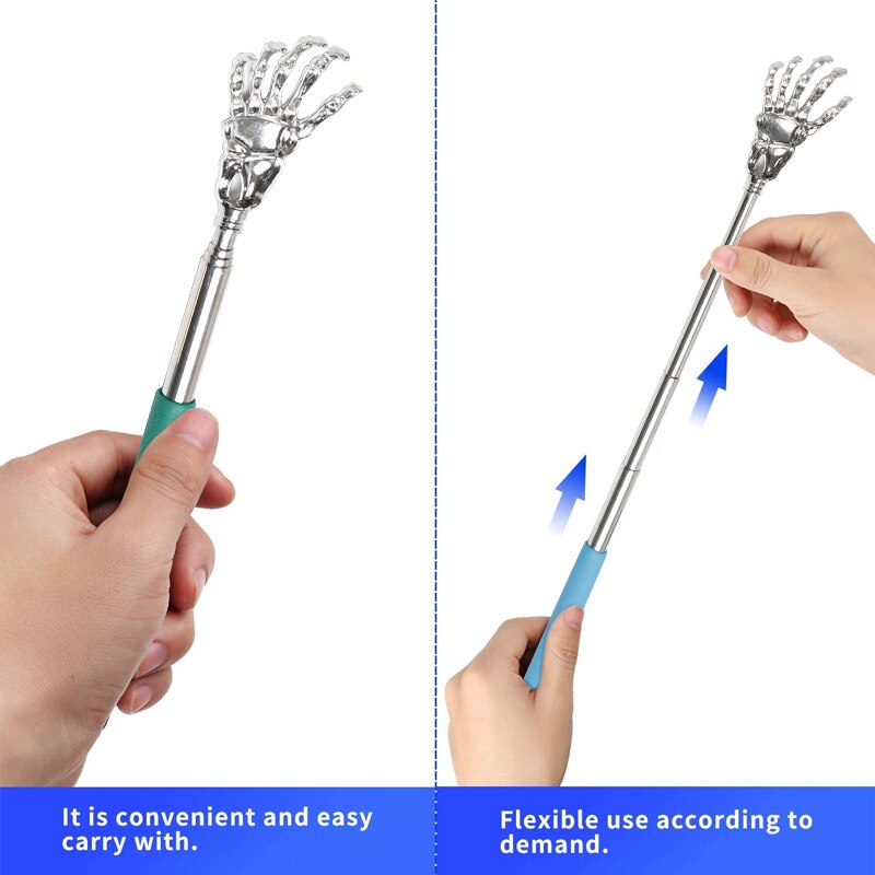 Telescopic Claw Massager Stainless Steel Back Massage Back Scratcher for Blood Circulation Relax Health Tool C1945