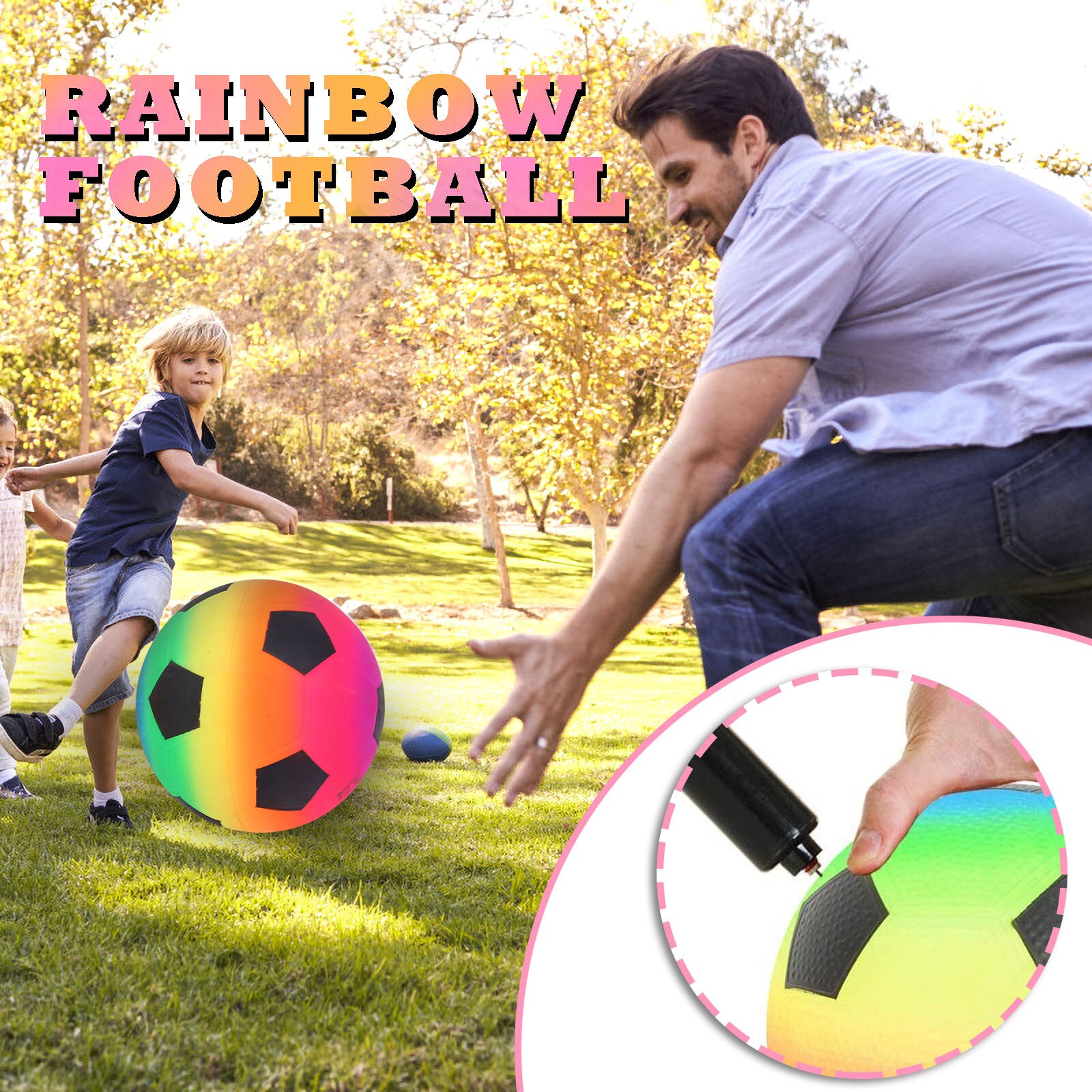Toys for children Children's Rainbow Football, Elastic, Durable, Par k Beach Backyard funny игрушки для девочек Sand Toys
