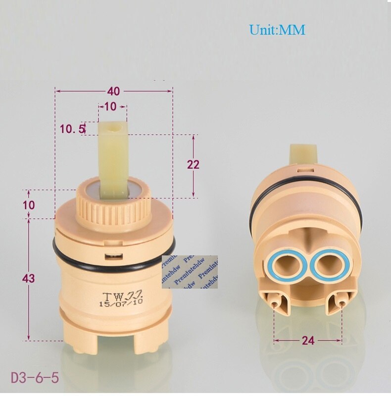 25MM 35MM 45MM robinet Valve cartouche remplacement froid mélangeur pieds hauts: D3-6-5