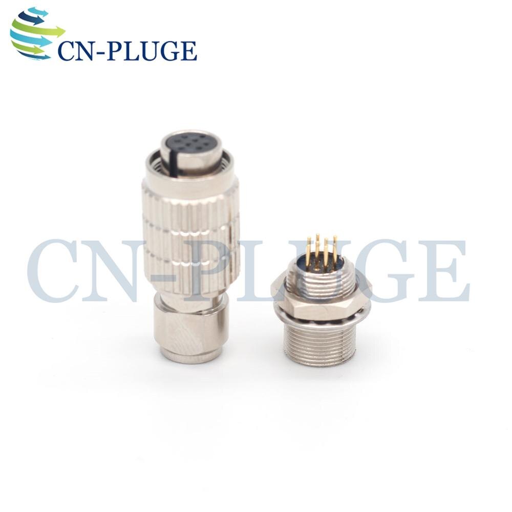 8 pin Male Socket &amp; Female Plug Hirose PCB Panel Welding Connector HR25-7TP-8S HR25-7TR-8P 8-pin Cable Connector