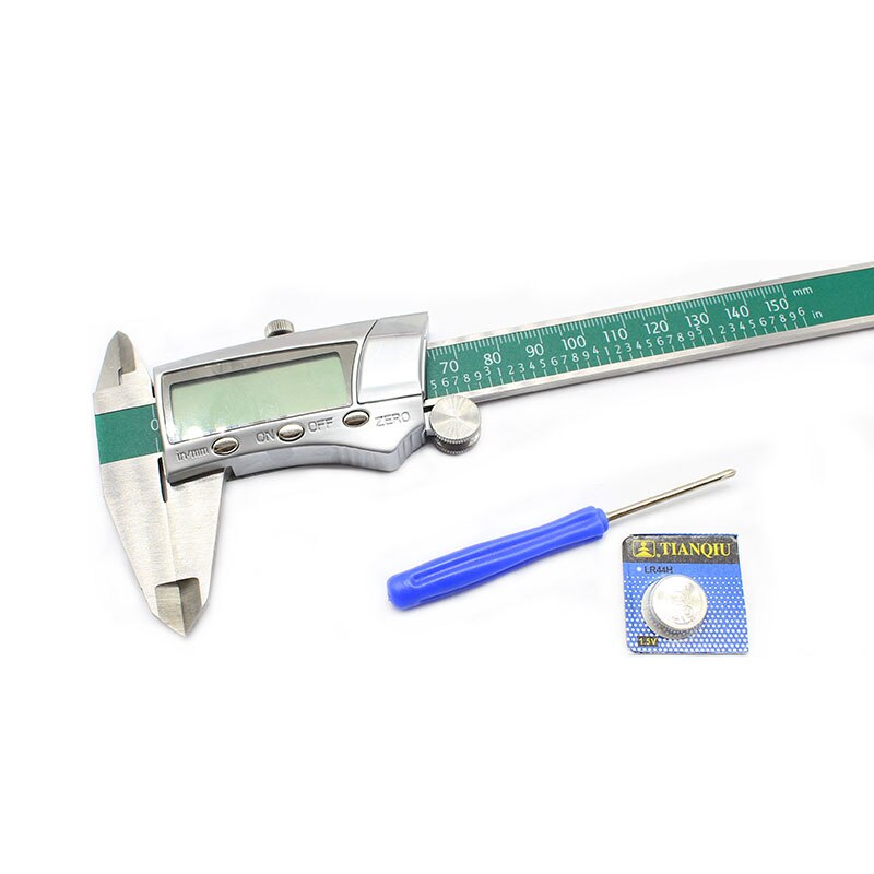 Digital Display Stainless Steel Calipers 0-150mm 1/64 Fraction/MM/Inch LCD Electronic Vernier Caliper Waterproof