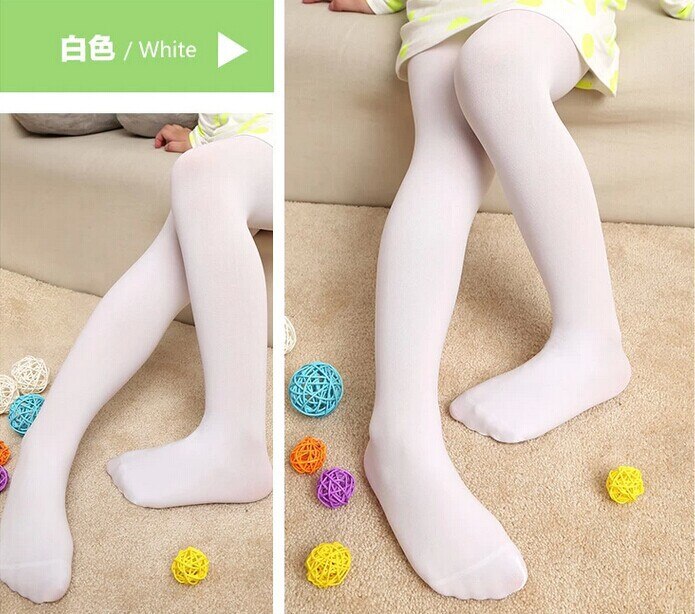 Automne-enfants velours patypipe fille Leggings chaussettes bébé danse blanc patypipe