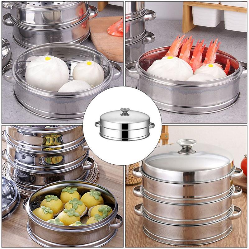 1 set of Food SteamerStainless steel steamer with lid Kitchen Steaming Rack Multi-Function Steamer Kitchen Tool