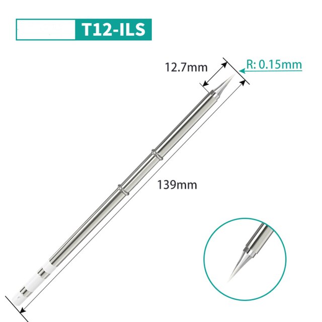 T12 K Series Soldering Solder Iron Tips T12-KL KF KR KU Series Iron Tip for Hakko FX951 STC AND OLED Electric Soldering Iron: T12-ILS