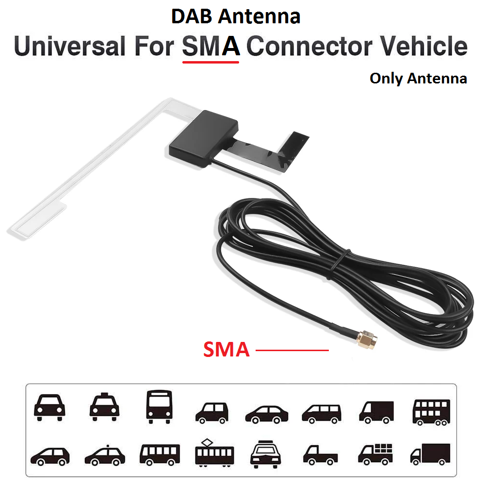 DAB + antenne met USB-adapter voor Europese Android autoradio GPS stereo-ontvanger speler voor universele DAB+ auto-accessoires: Lavendel