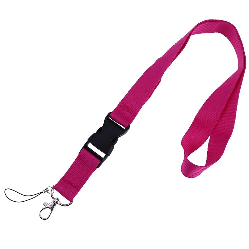 Colorful Black Blank Plain Key Lanyard Badge ID Holders Phone Neck Straps Hanging Rope Keychains Lanyard Rope