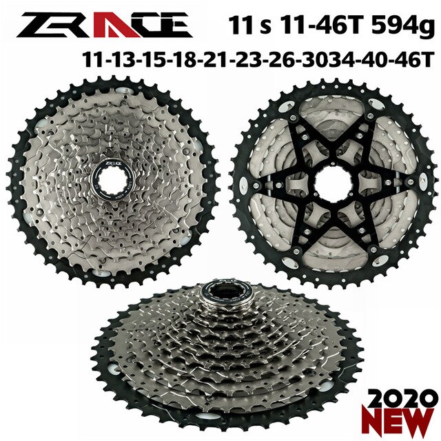 Zrace fietscassette 8 9 10 11 12s mtb vliegwiel mountainbike freewheel compatibel voor alivio / deore / slx / xt: 11s 11-46t 594g