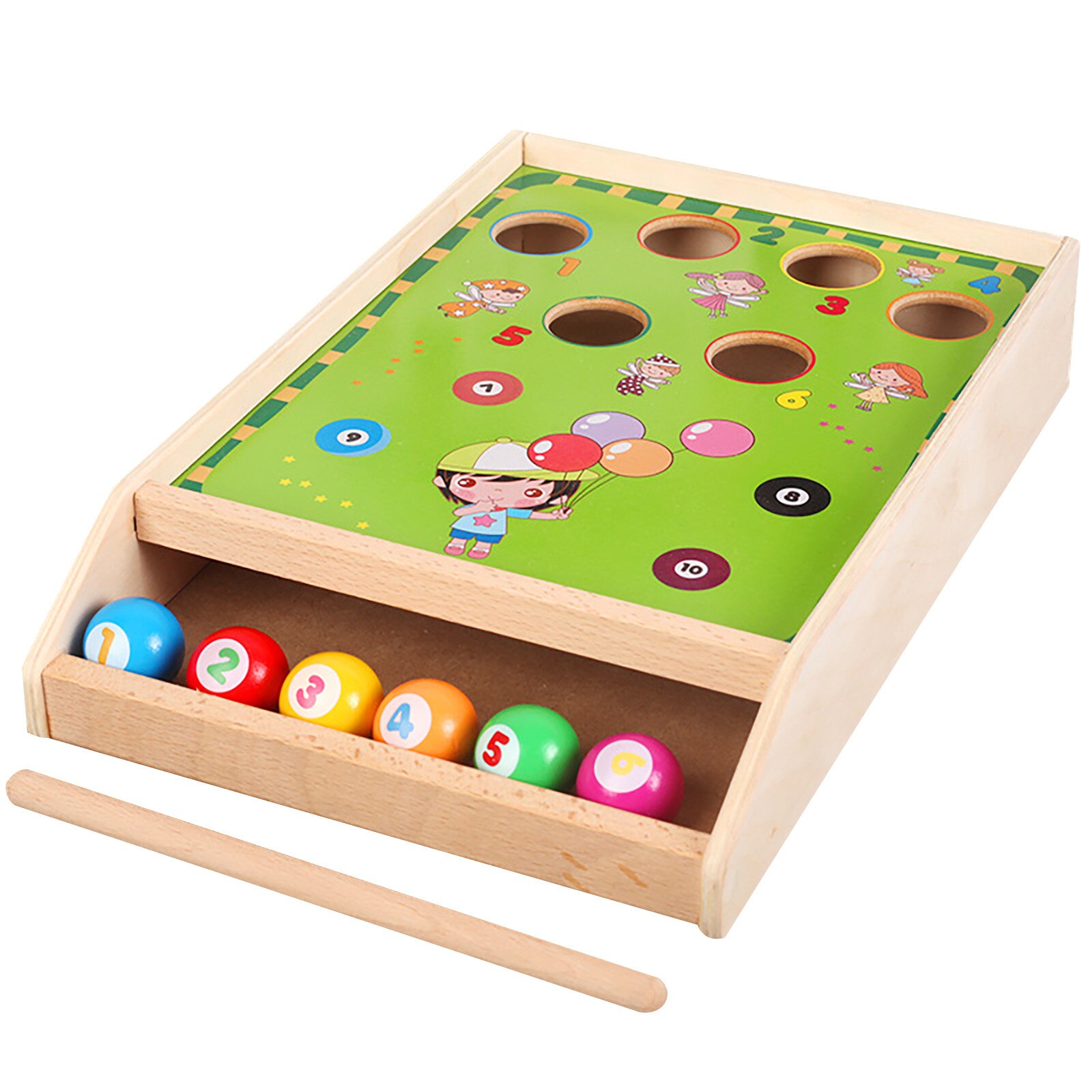 Billiards toys wooden color matching c ognitive parent-child toys Block Board Game Educational Color Cognitive Ability Toys For: Default Title