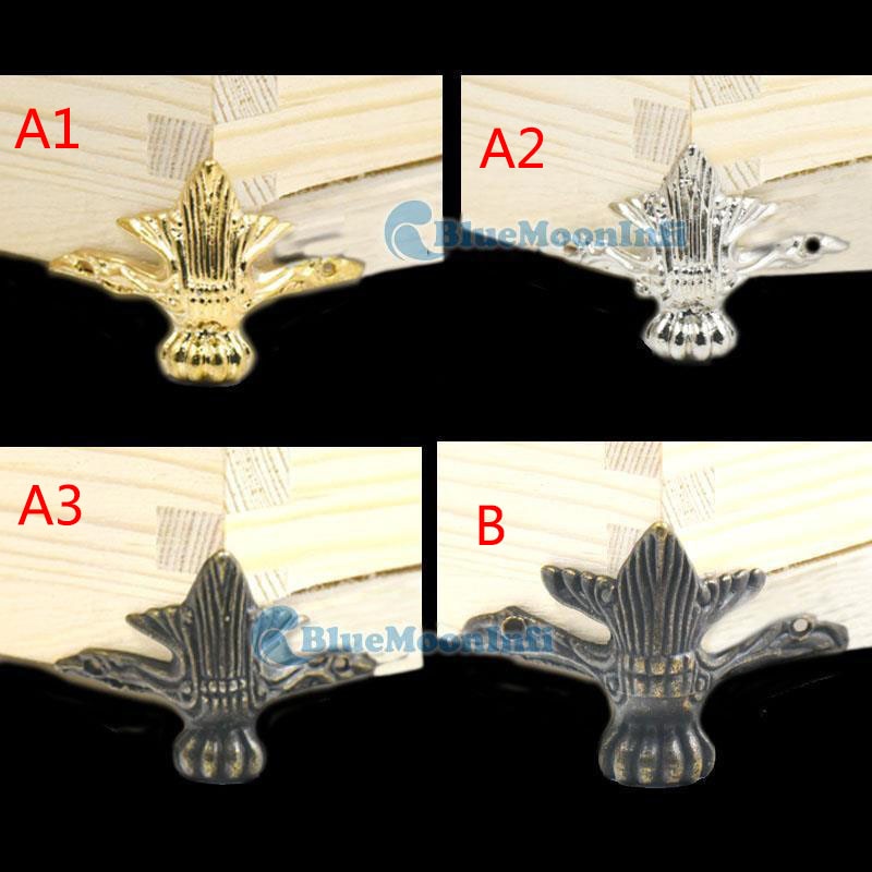 5 10 20 stk antikke smykkeskrin træmøbelæske dekorative fødder benhjørnebeskytter bronze nikkel guld rød bronze