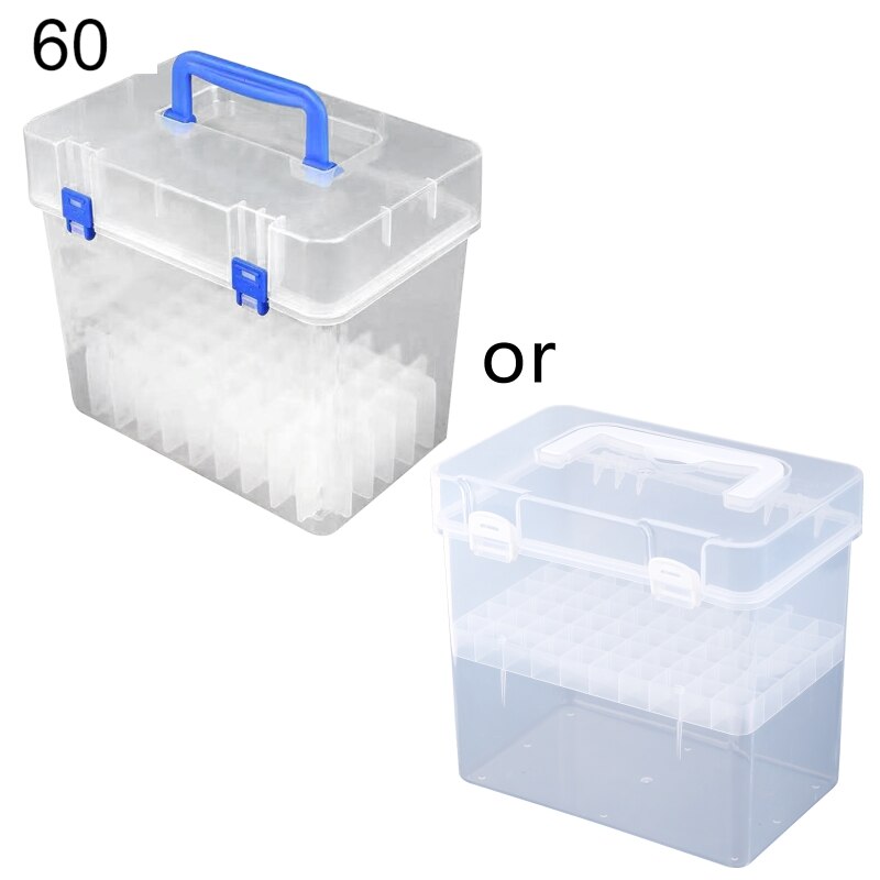 Transparent Marker Pens Storage Box Container Art Craft Tray Office Desk Organizor Home School Students Study Supply Y98A: 60