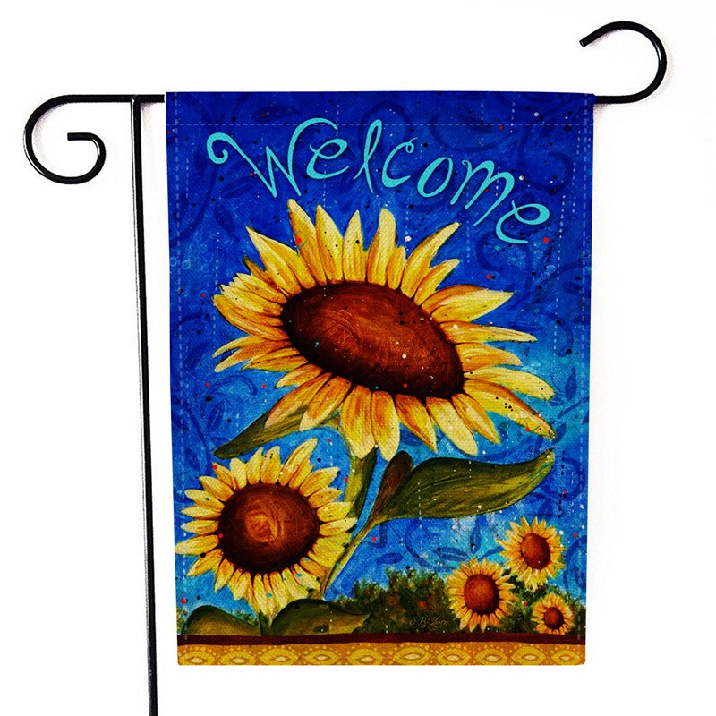 30x45cm Double Sides Garden Flags Birds Flowers Series Flax Banner Party Banner Flags DIY Festival Decoration Accessiories