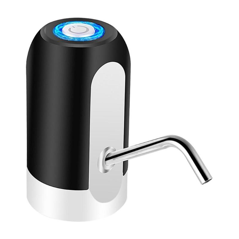 Bærbar automatisk elektrisk vand mini vanddispenser drikke switch usb genopladelig vandpumpemaskine til flaskevand: Sort