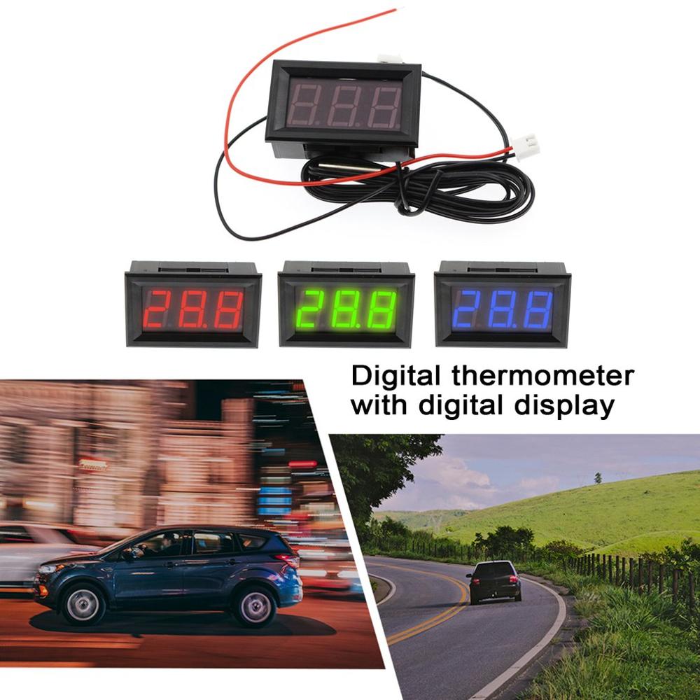 12V LED Anzeige Digital Temperatur Meter -50 °C ~ + 110 °C Auto Thermom