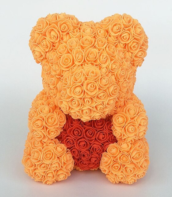 40 cm bear rose teddy bears flower rose bear DIY Christmas Valentine&#39;s Day: Orange