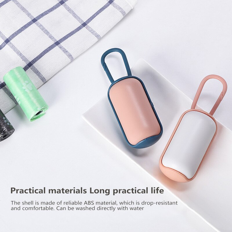 Pet toilet bag dispenser dog waste trash bin + toilet pick up bag holder portabl