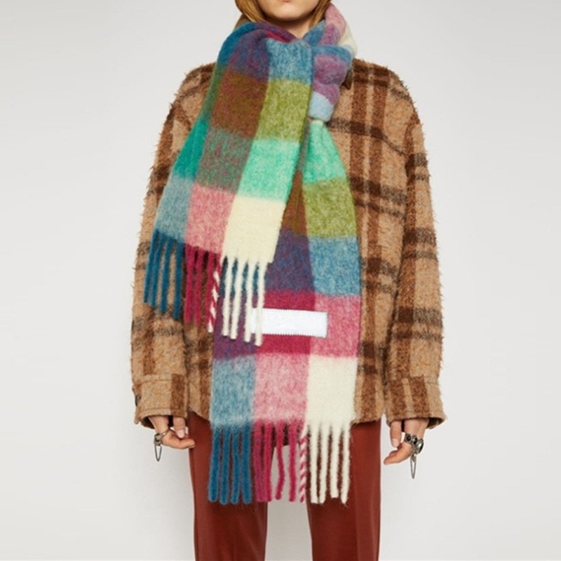nouvelle Plaid hiver écharpe femmes grande taille Plus épais Pashmina châles femelle grande couverture gland enveloppes 250cm