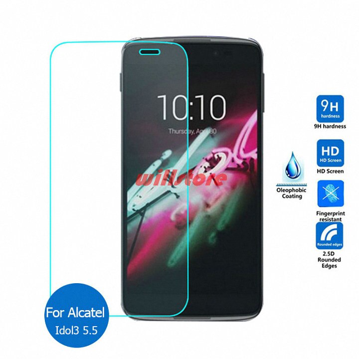 Temperato di Vetro Dello Schermo Della Pellicola Della Protezione per Alcatel One Touch Pop C3 C7 C9/Idol 3 4 4S 4.7 5.5 /Pixi 3 4 3.5 4 5 5.0 5.5 6 6.0