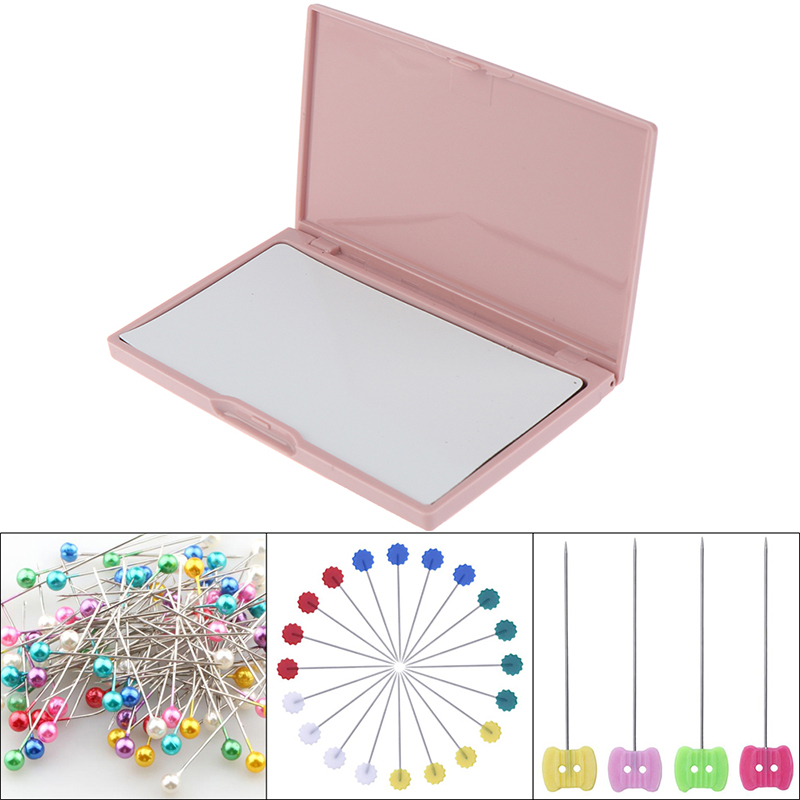 Bærbar magnetisk nåleholder nålepude korssting syning strikkepind nål opbevaringsholder etui organiser container værktøj