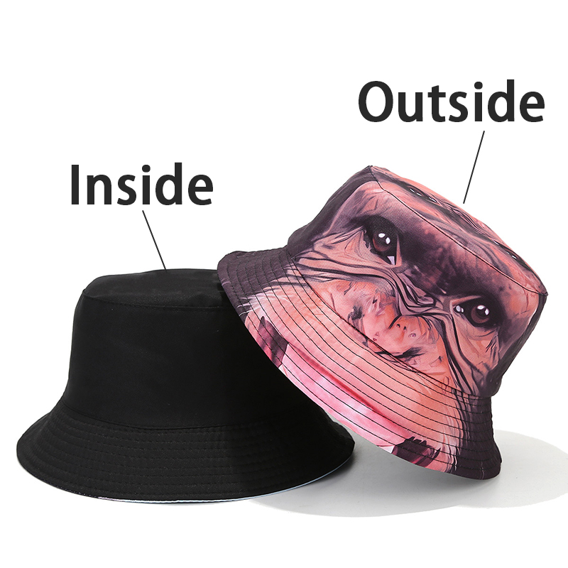 Bocca-Sombrero de pescador con estampado divertido de animales, gorros de pescador con estampado bonito, gorra panamá Reversible de ubicación para hombres y mujeres, sombrilla de verano