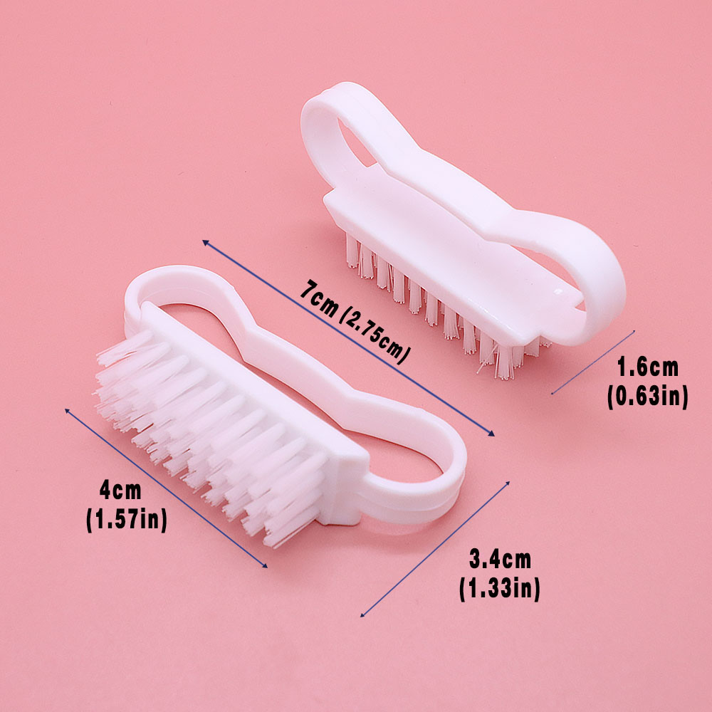 Top Cleaning Nail Brush Nail Art Plastic Soft Remove Dust Finger Care UV Gel Manicure Pedicure Tool Makeup Brushes Scrubbing