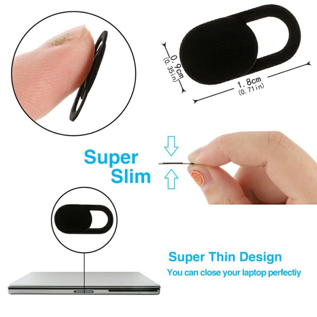 6 piezas/lote WebCam cubierta obturador imán deslizante plástico para iphone Laptop cámara Web PC tableta Smartphone privacidad pegatina