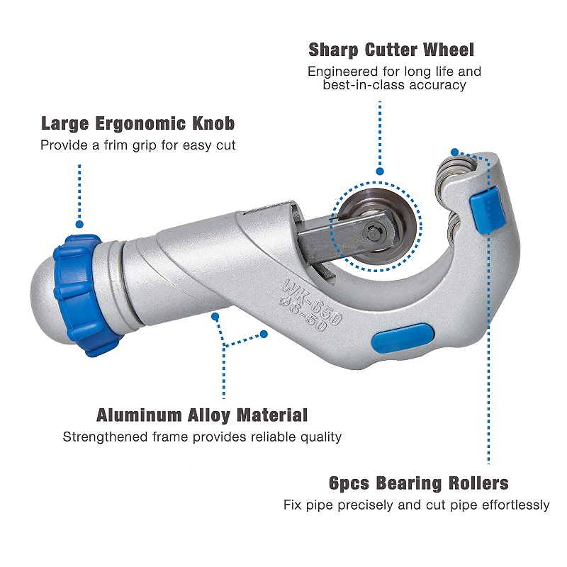 DSZH WK-532 WK-650 Pipe Cutter 4-32/5-50mm Roller Type Tube Cutter For Stainless Steel Aluminum Copper Tube Hand Tools