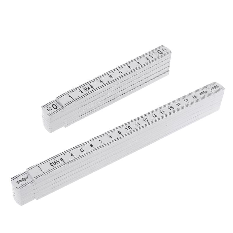 1M 2M 10-parts Folding Carpenters Ruler Lightweight Compact Measuring Stick Slide Fold Up for Woodworking L4MF