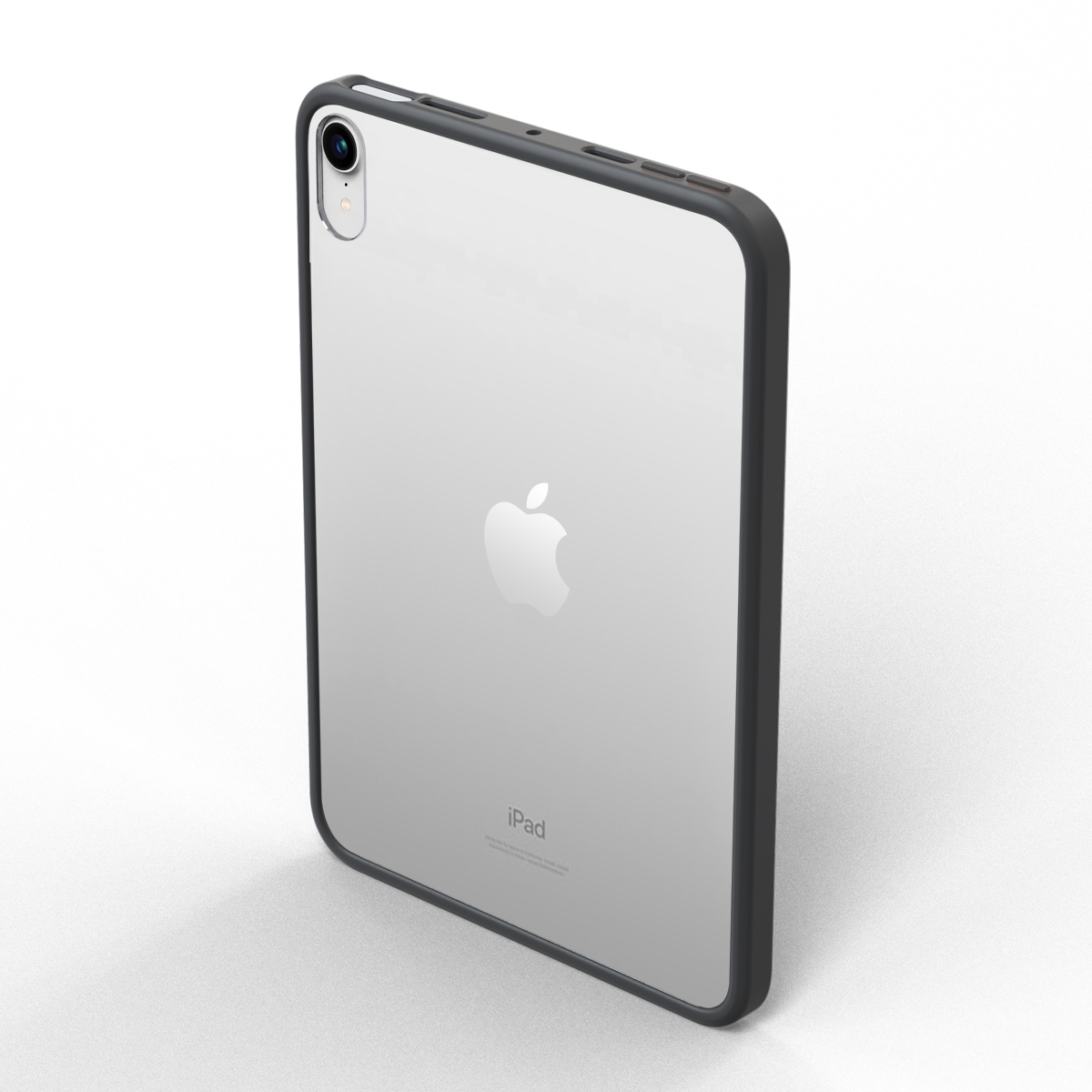SUAIOCE Neue matt Für iPad Mini 6 fallen TPU Harte Rückseitige Abdeckung für iPad Mini. 8,3 Zoll transparent stoßfest Schutzhülle: schwarz-schwarz