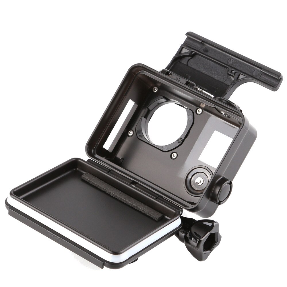 noir côté ouvert étui de protection accessoires de caméra pour GoPro Hero 4/3 +