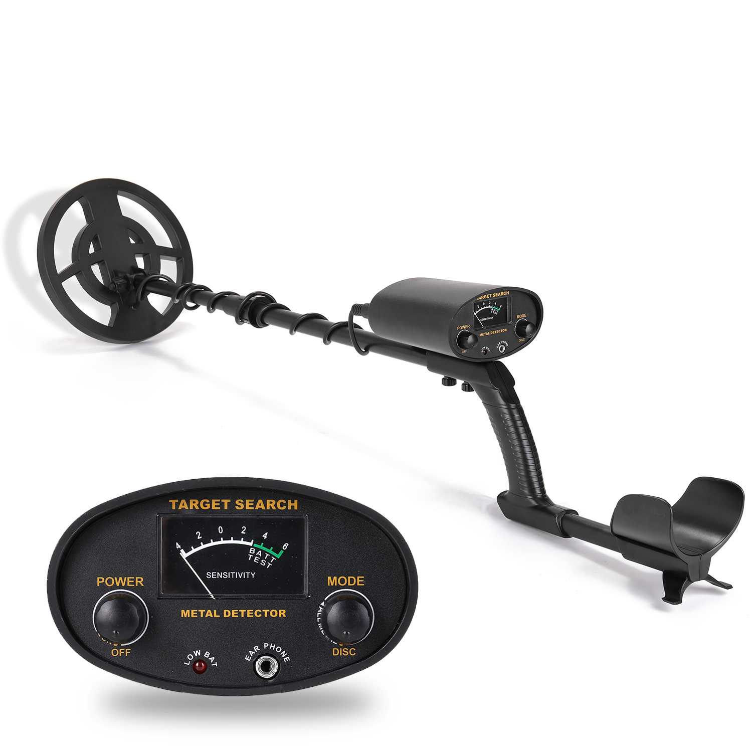 GT6100 Portable Underground Metal Detector High Sensitivity Jewelry Gold Treasure Metal Finder With All Metal Mode: SET1