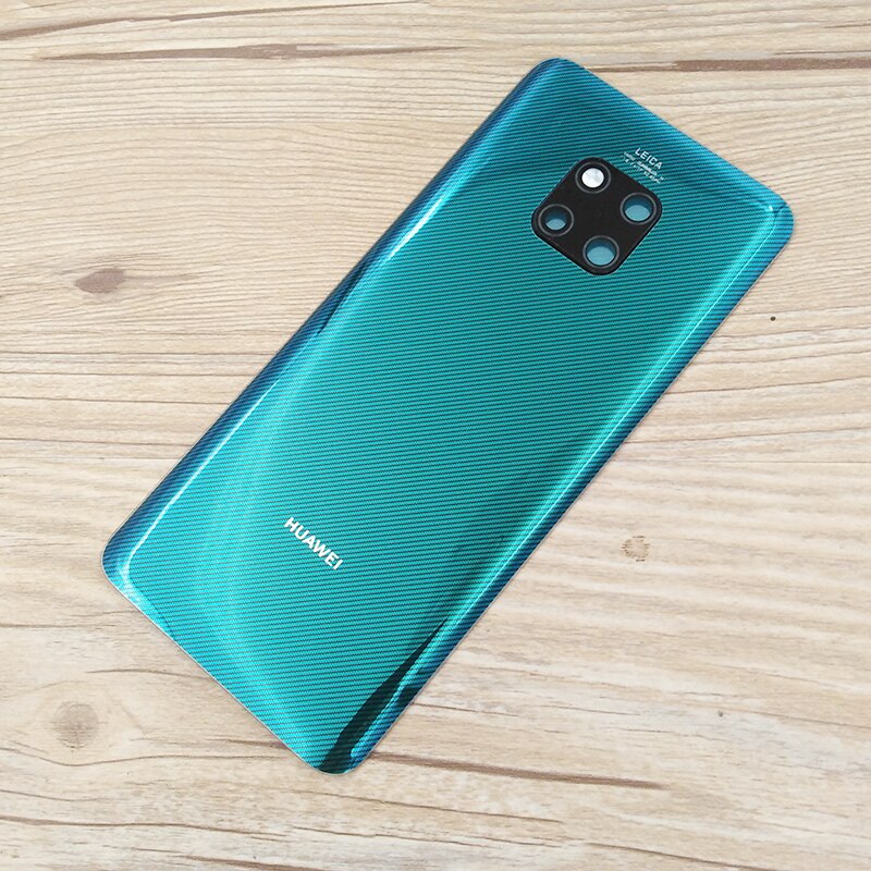 Huawei Mate 20 Pro Cover posteriore in vetro custodia porta posteriore custodia batteria parti di riparazione di ricambio per Mate20 Pro con obiettivo fotocamera + Logo: Grid Green