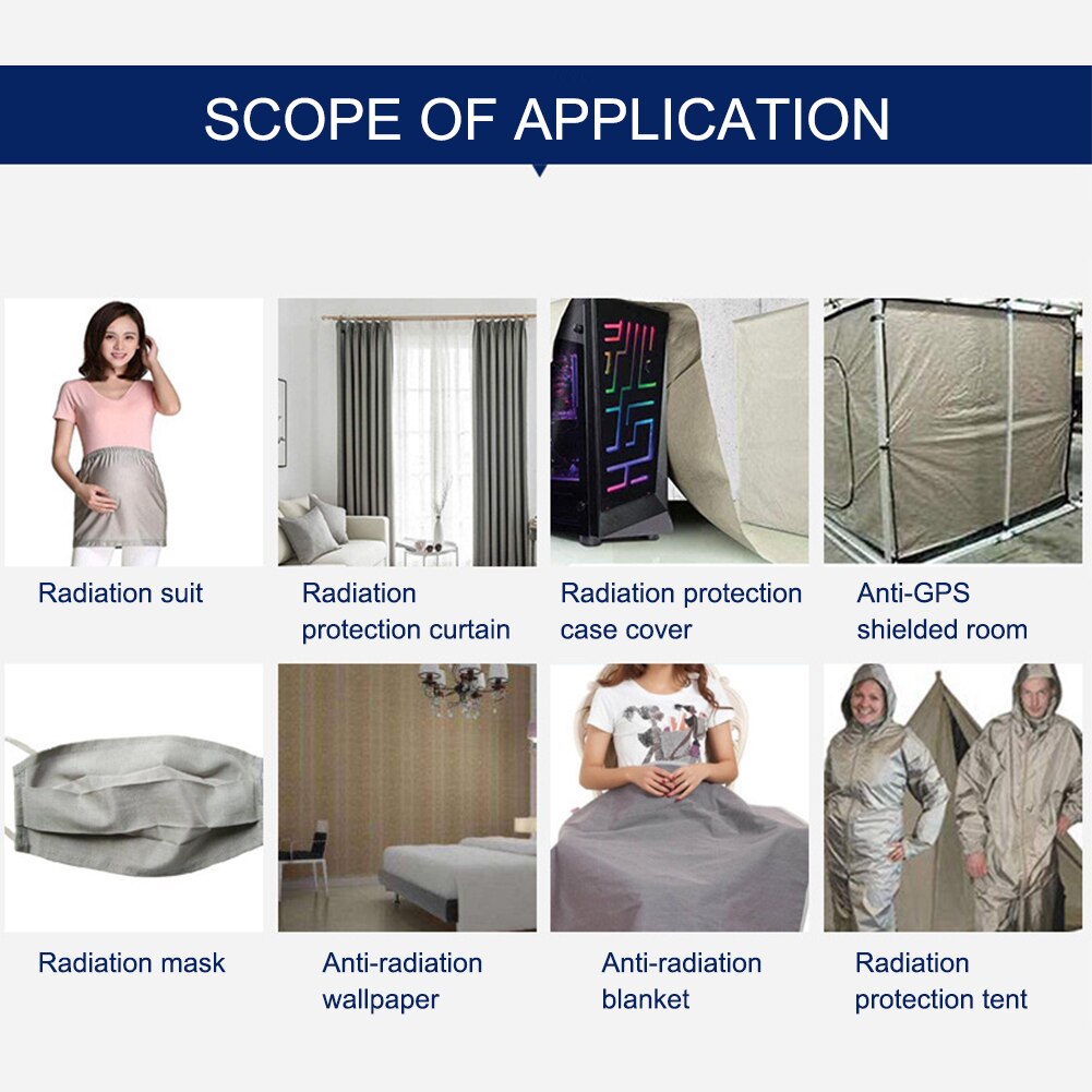 Anti Radiation EMF Shielding Faraday Fabric Grounding Signal Blocking 1 Meter RFID Conductive Soft Isolation WIFI Cage Enclosure