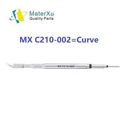 MasterXu MX C210 002 020 018 Soldering Iron Tips Series Curve Sharp Blade for JBC Original T210 Handle SUGON T3602 Welding: C210-002 Curve / 4 Pack
