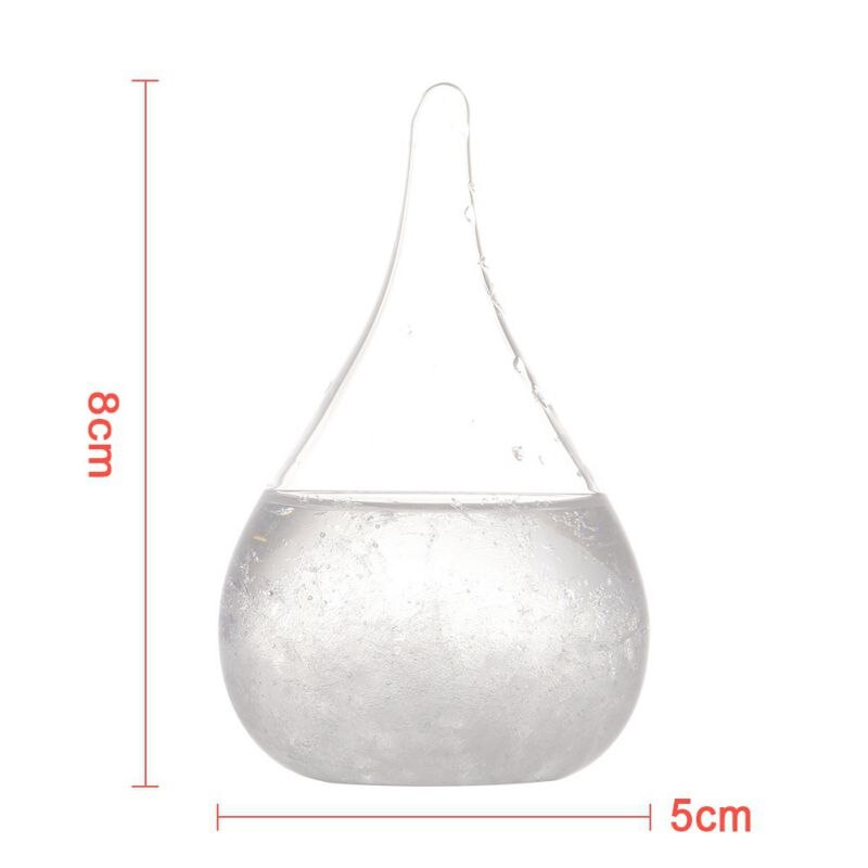 30ml transparent Tröpfchen Sturm Glas Wasser Tropfen nasser Prognose Anzeichen Monitor Flasche Heimat Barometer Schreibtisch Dekor