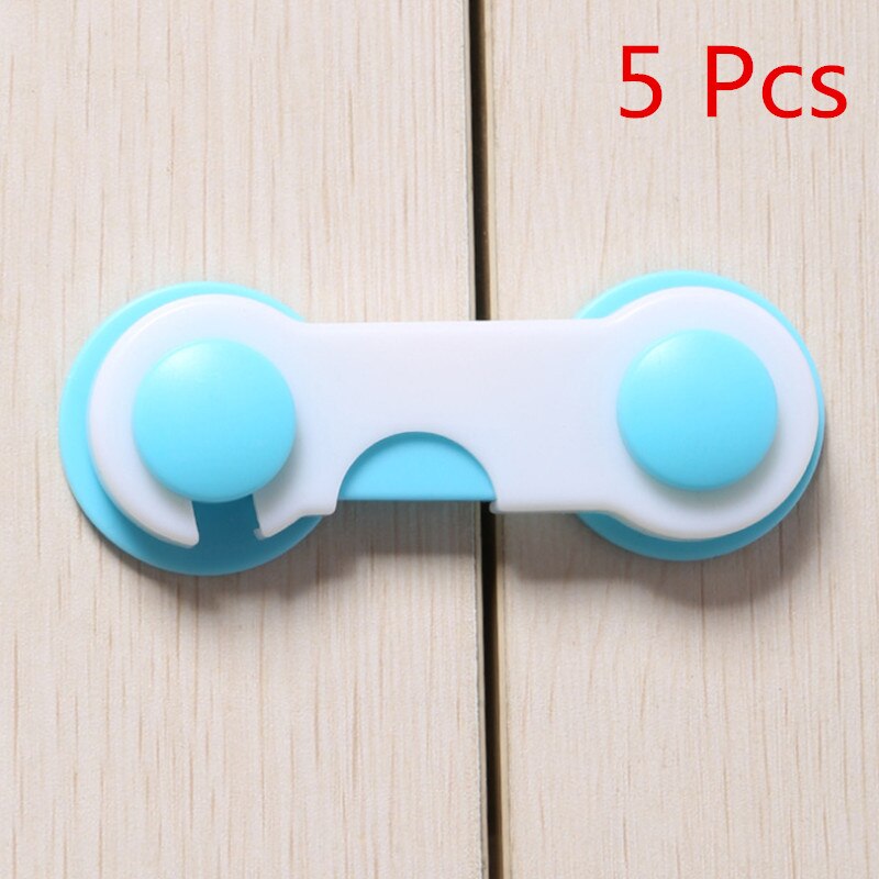 1/5 teile/los Multi-funktion Kind Baby Sicherheit Lock Schrank Schrank Tür Schublade Sicherheit Schlösser Kinder Sicherheit Schutz: 5Pcs Blue