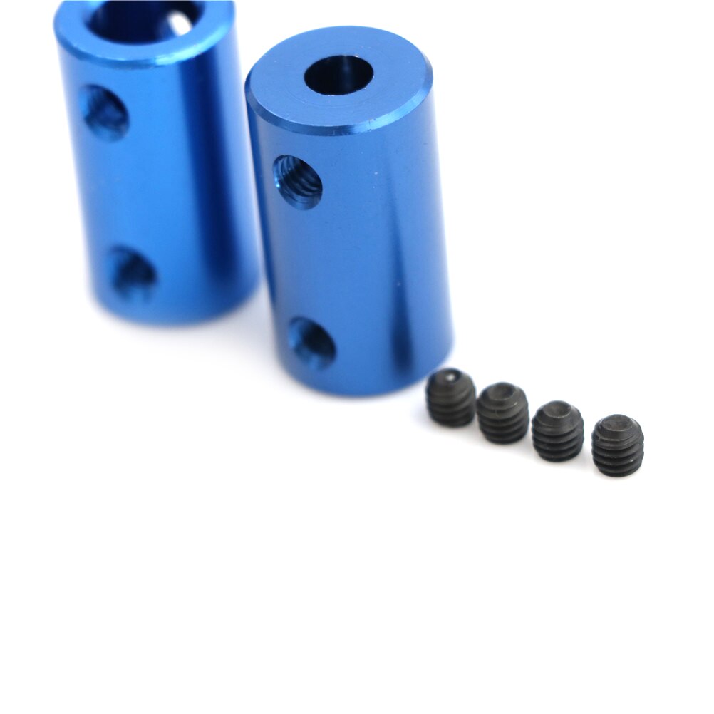 1 stk 5mm blå 3d printere dele fleksibel aksel med 4 skruer koblingsskruedel til aluminiumslegeringskoblingsboring
