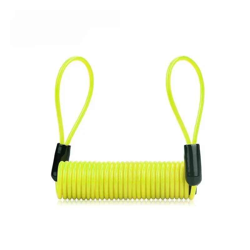 Fiets Lente Kabelslot Anti-Diefstal Touw Alarm Disc Lock Fiets Beveiliging Herinnering Motorfiets Diefstal Bescherming 120-145cm: YELLOW
