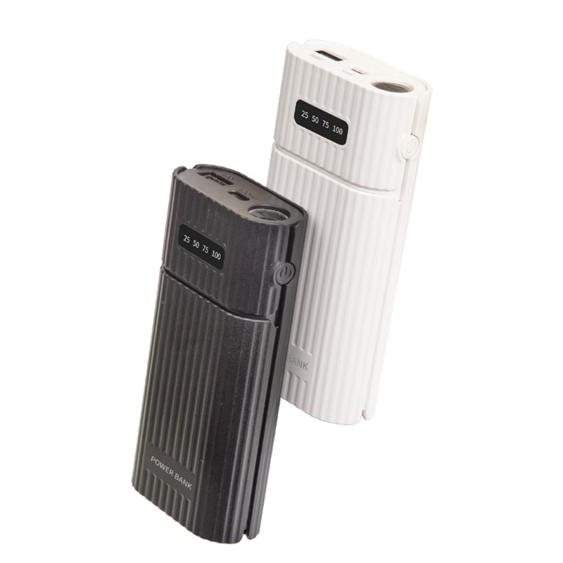 2x 18650 -21700- akku-diy-powerbank mit  qc3.0 usb-anschlüssen und typ-c-ein- und -ausgang zum laden von smartphones und tablets