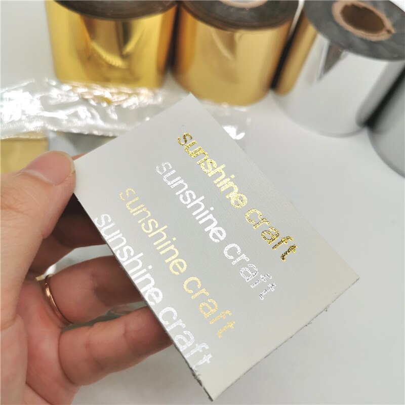 4 färger uppsättning guld silver stämpel folie papper värmeöverföring läder pu plånbok folie stämplingsmaskin papper 3 meter förgyllning