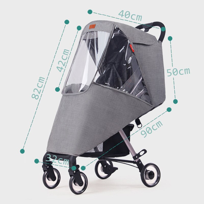Stroller Rain Cover Universal Clear Upgrade Stroller Cover for Toddlers Umbrella Stroller Sun Visor Shade Canopy Baby Carriage