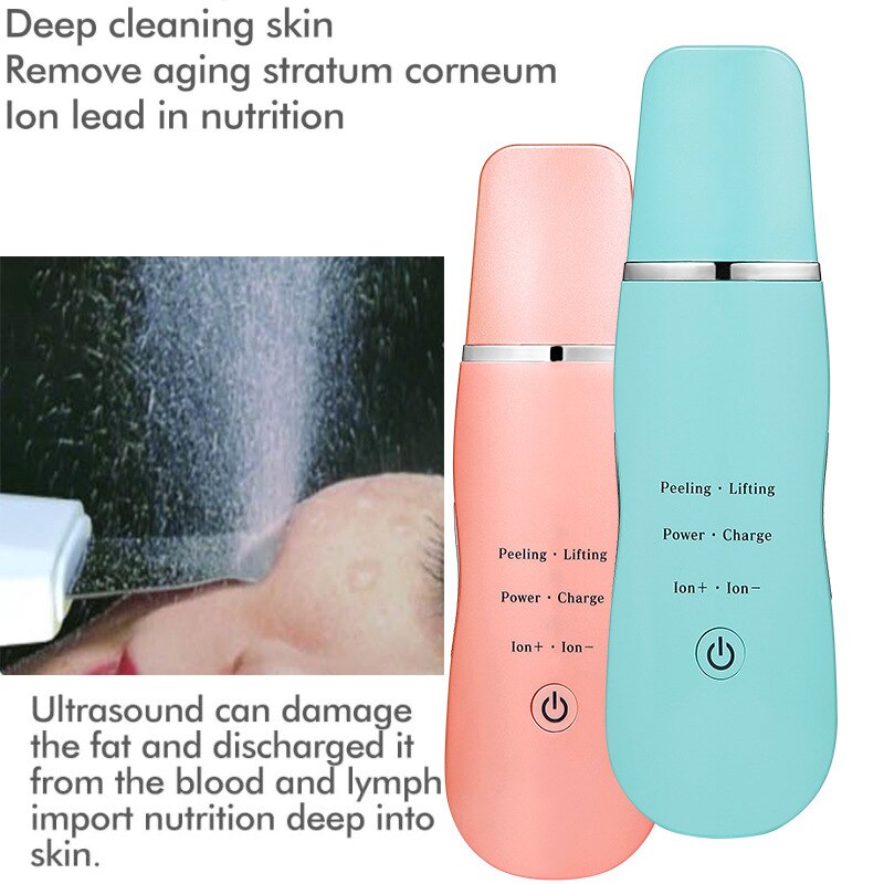 Ultralyd ion hudscrubber dyb ansigtsrens maskine peeling skovl ansigts porerens ansigts hud scrubber løftemaskine